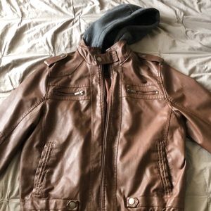 X-ray faux leather jacket